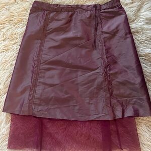 GAP Purple Asymmetrical Tiered Mini Skirt Night Out